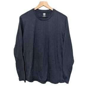 Athletic Works T-Shirt Mens M 38-40 Navy Blue Long Sleeve Crew Neck Tee DriWorks